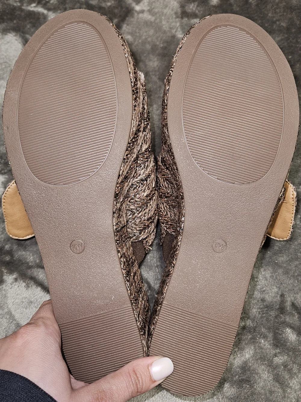 C Comfort Brown Woven Wedge Sandal Buckle Detail Bohemian Beachy Hippie 10 Wide